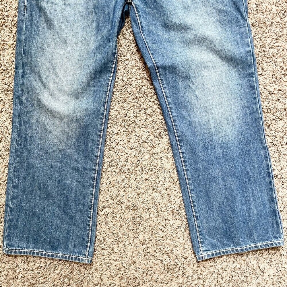Rock & Roll Denim Cowboy Jeans Mens 36x28.5 Relaxed Straight Leg Double Barrel - Picture 7 of 11